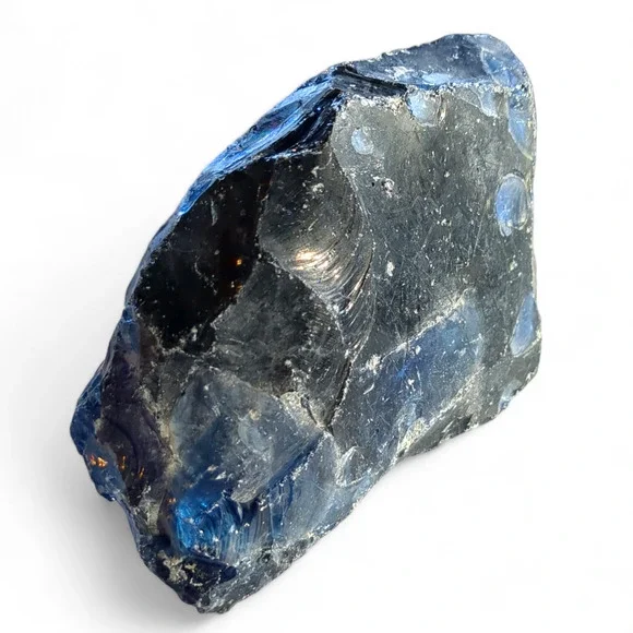Cobalt Blue‎ Art Glass Cullet Glowing Translucent Manganese Slag #4GX104